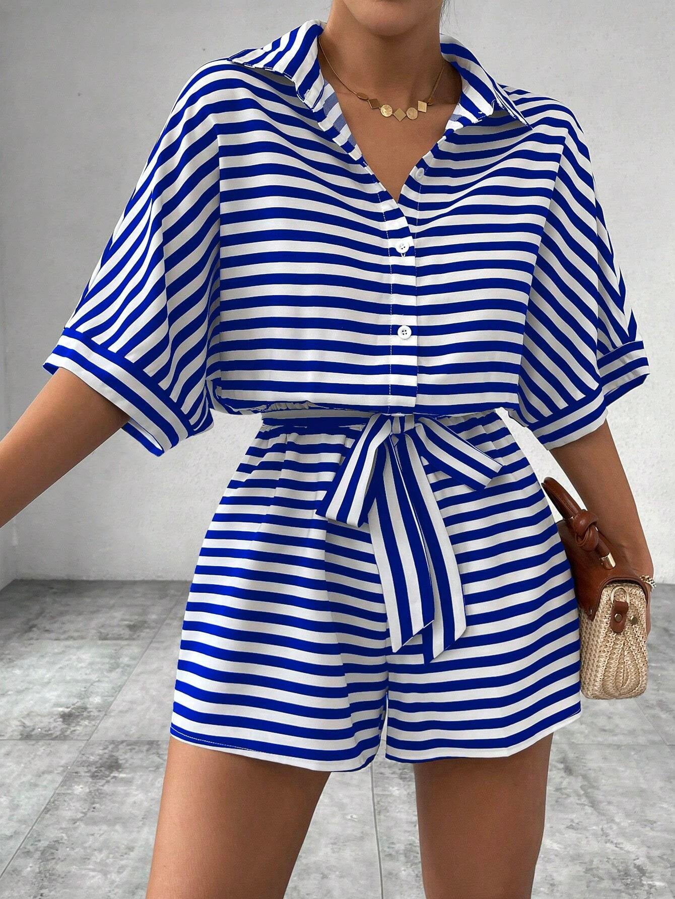 Camp-Collar Playsuit by Eleanor Vale