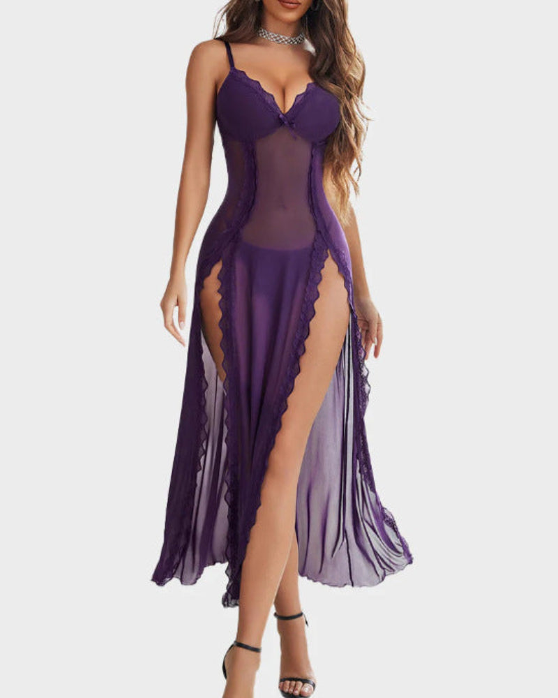 Lace-Trim Slip Dress by Eleanor Vale