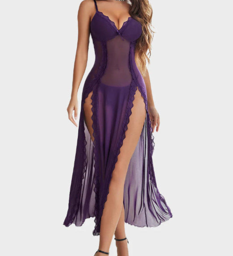 Lace-Trim Slip Dress by Eleanor Vale