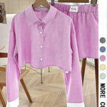 Cropped-Shirt Co-Ord Set by Eleanor Vale