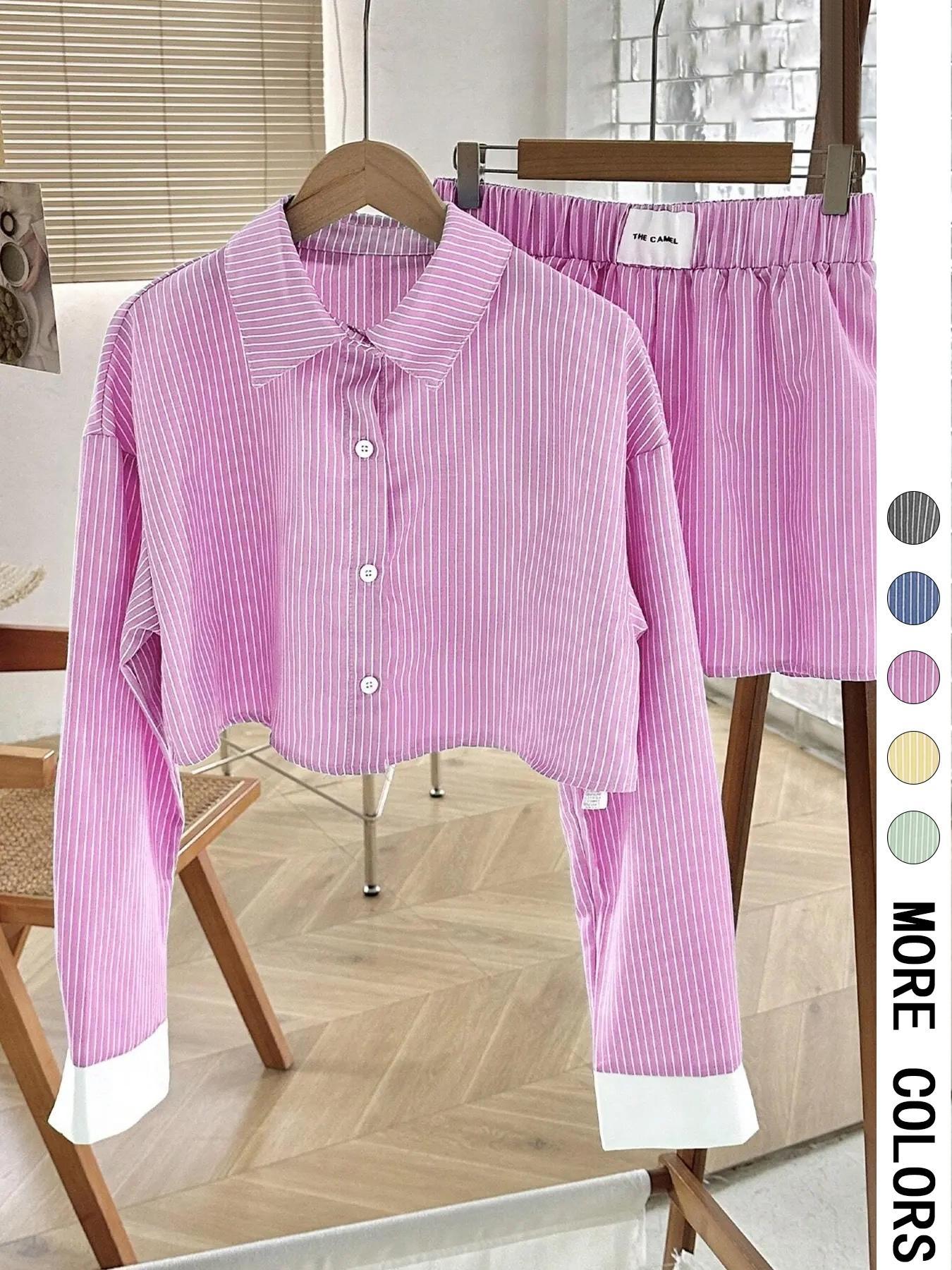 Cropped-Shirt Co-Ord Set by Eleanor Vale