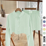 Cropped-Shirt Co-Ord Set by Eleanor Vale