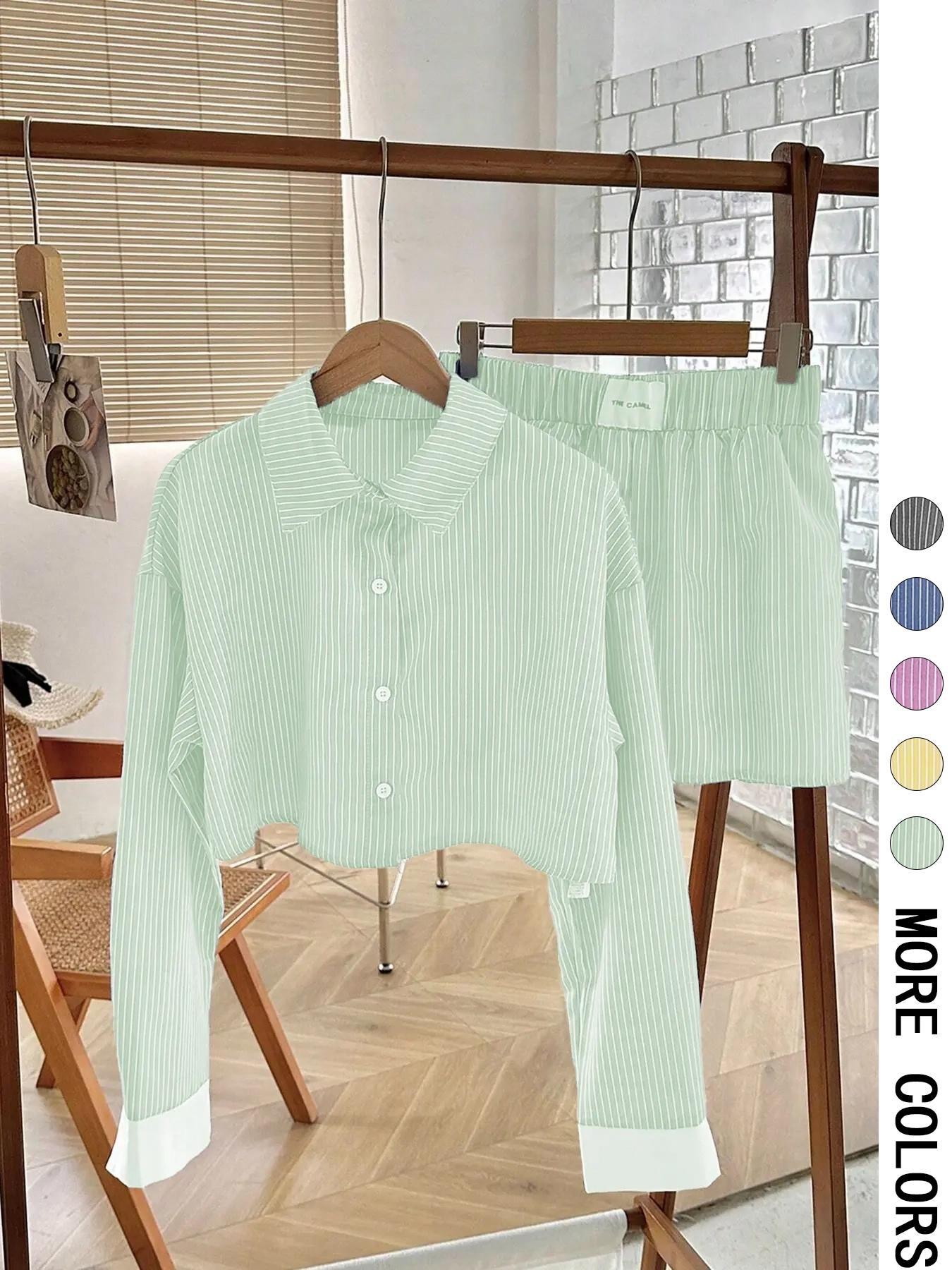 Cropped-Shirt Co-Ord Set by Eleanor Vale