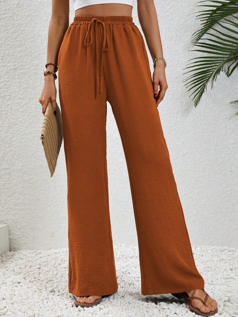 Relaxed-Drawstring Trousers by Eleanor Vale