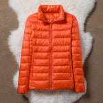 Lightweight padded jacket in burnt orange