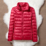 Lightweight padded jacket in classic red