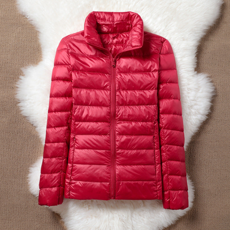 Lightweight padded jacket in classic red