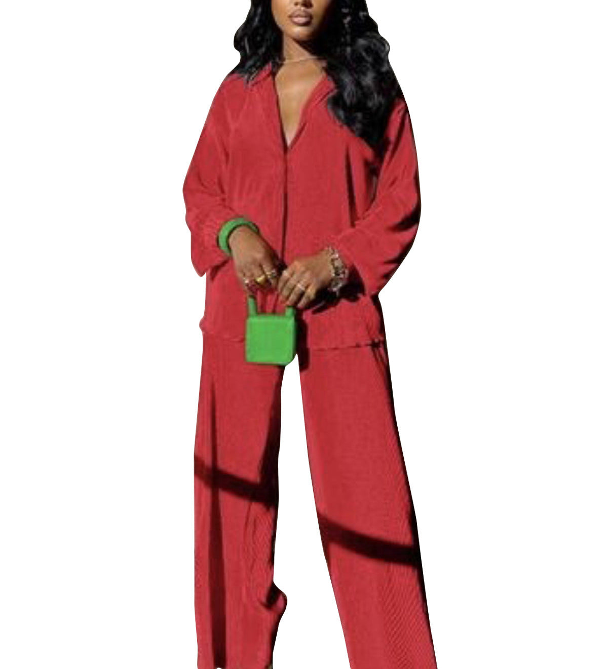 Crinkle-Pleat Co-Ord Set by Eleanor Vale