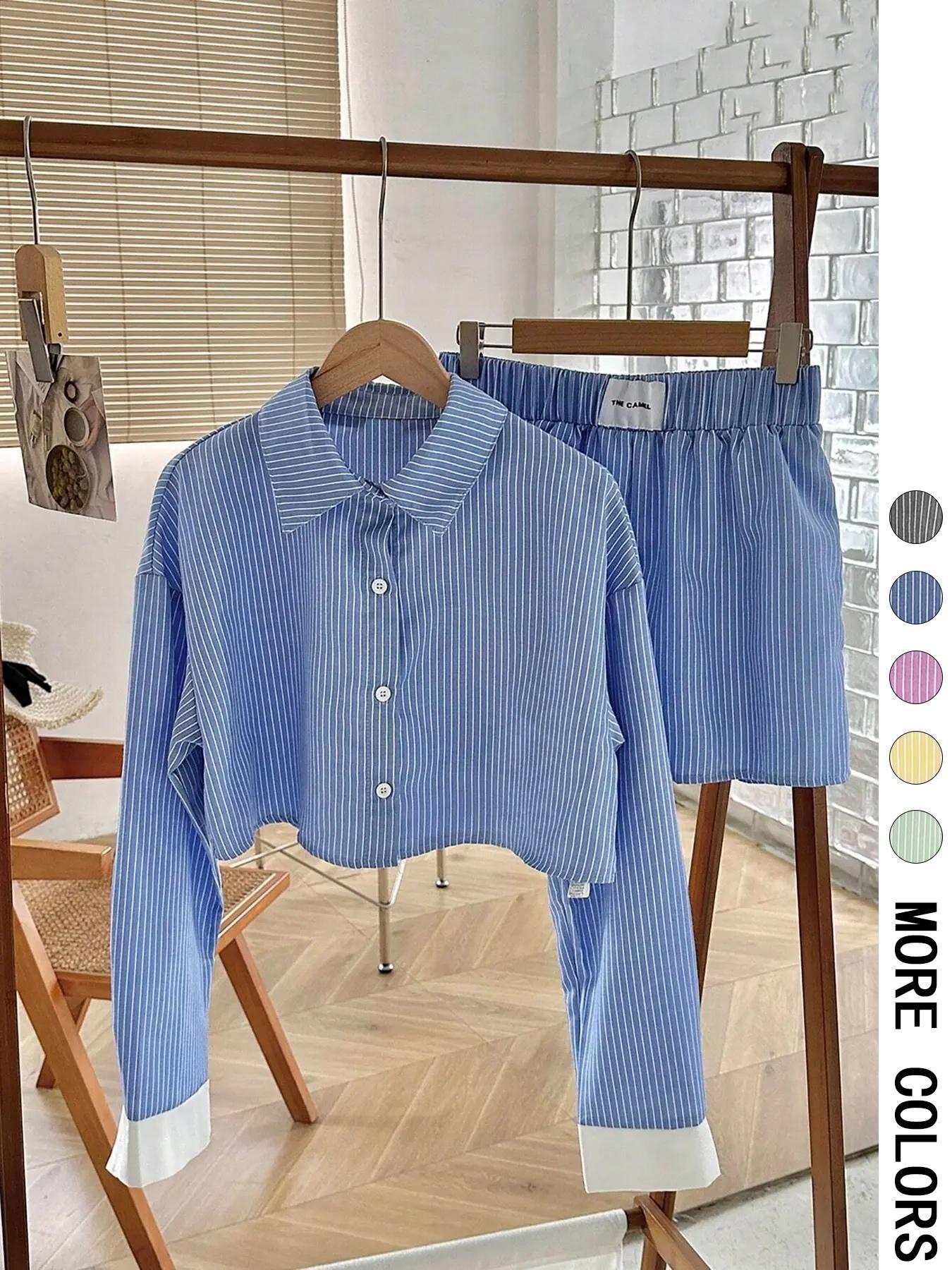 Cropped-Shirt Co-Ord Set by Eleanor Vale