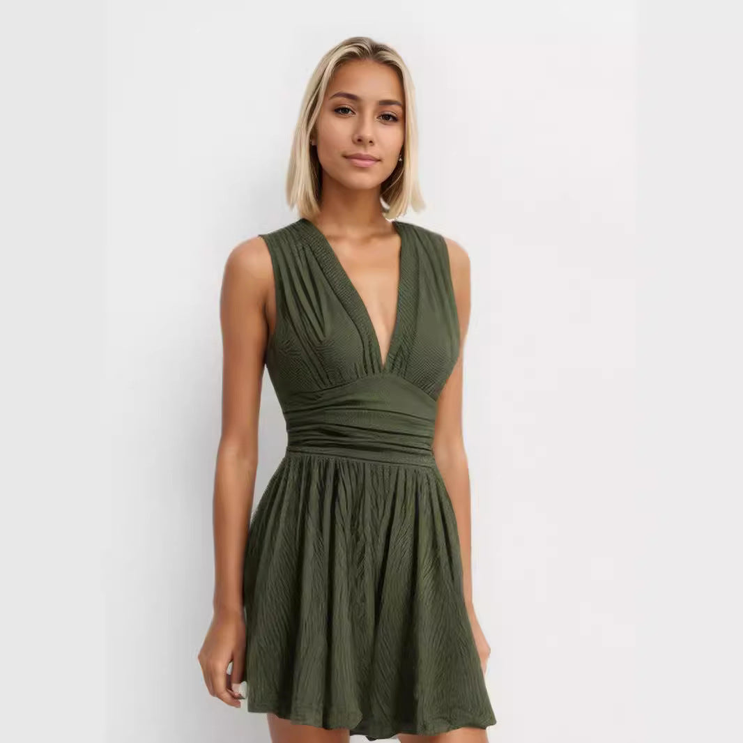 Waist-Shirred Overalls by Eleanor Vale