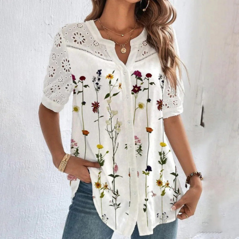 Lace-Yoke Blouse by Eleanor Vale
