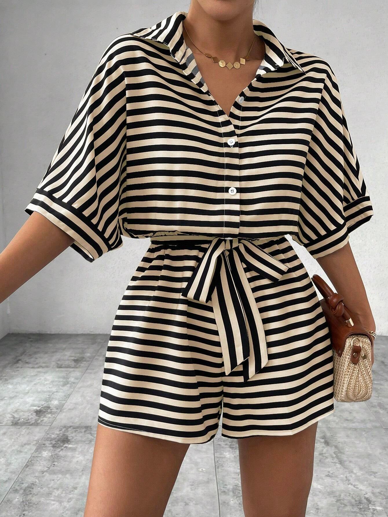 Camp-Collar Playsuit by Eleanor Vale