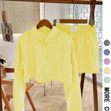 Cropped-Shirt Co-Ord Set by Eleanor Vale