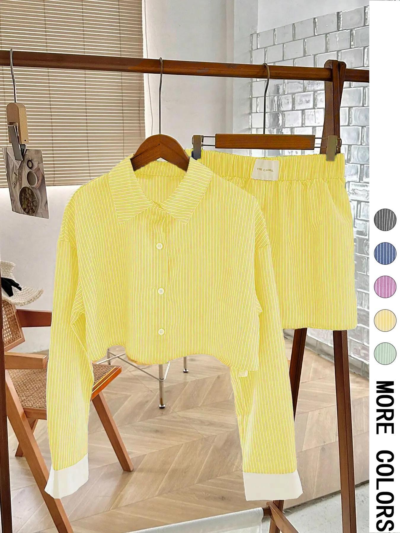 Cropped-Shirt Co-Ord Set by Eleanor Vale