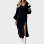 V-Neck Button Dress by Eleanor Vale