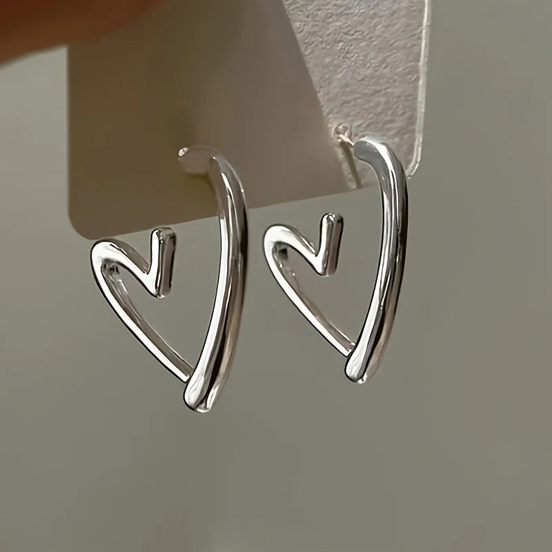 Wire-Heart Earrings by Eleanor Vale