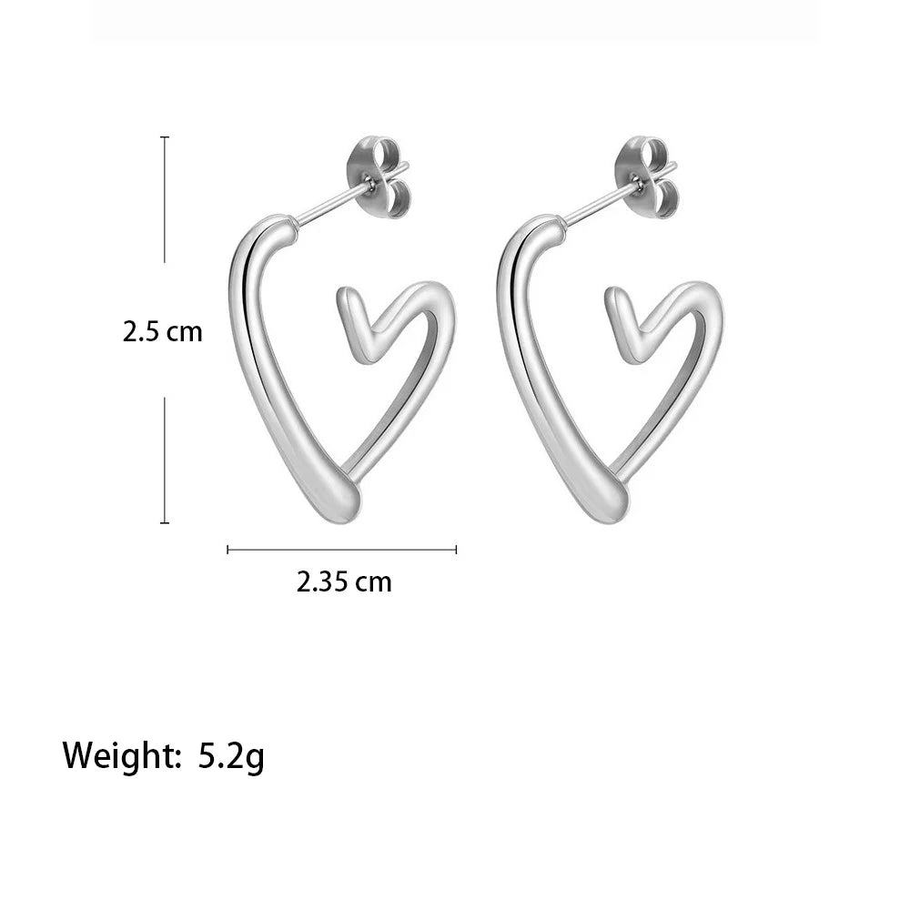 Wire-Heart Earrings by Eleanor Vale