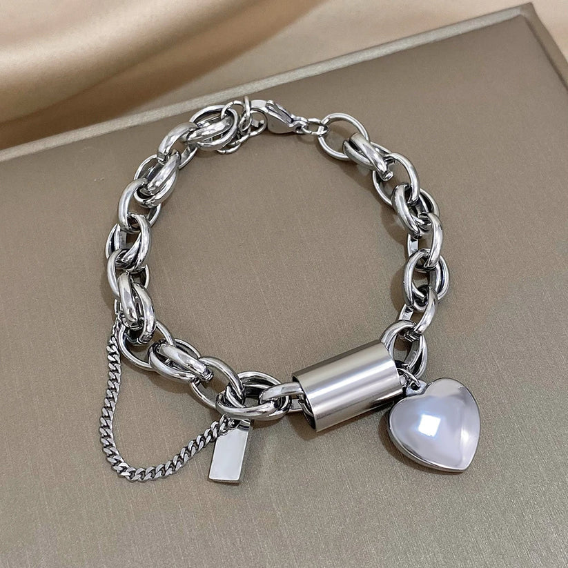 Padlock-Heart Bracelet by Eleanor Vale
