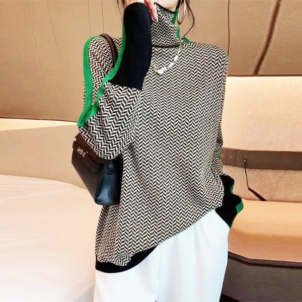 Herringbone-Roll Jumper by Eleanor Vale