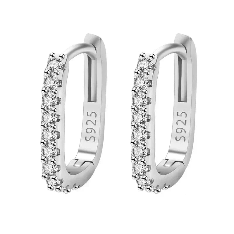 Zircon-Set Hoop Earrings by Eleanor Vale