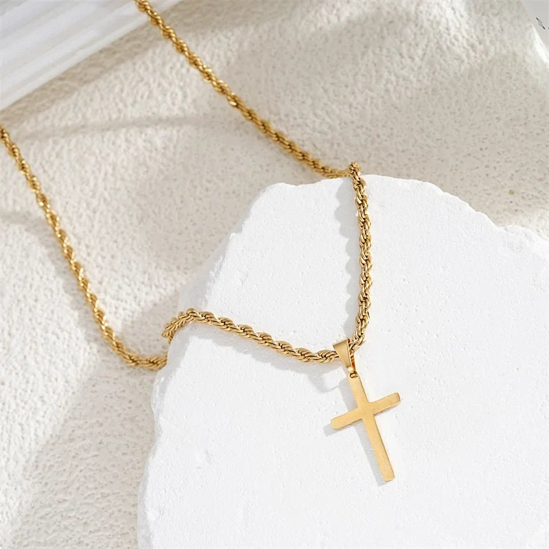 Layered-Cross Necklace by Eleanor Vale