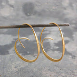 Forged-Oval Earrings by Eleanor Vale