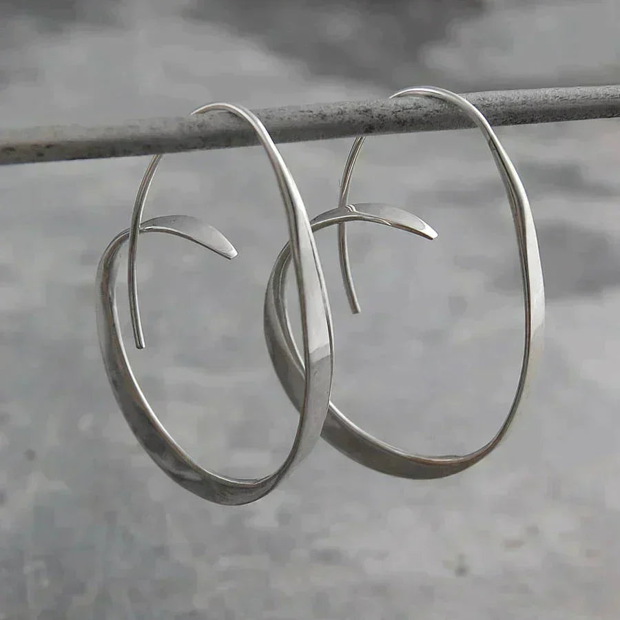 Forged-Oval Earrings by Eleanor Vale