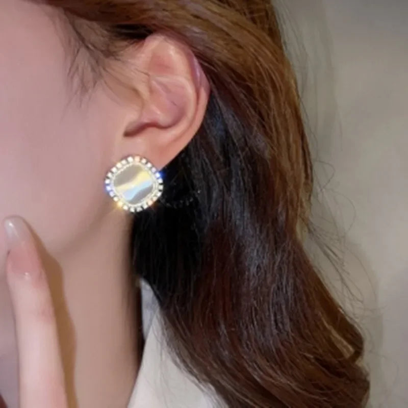 Square-Opal Stud Earrings by Eleanor Vale