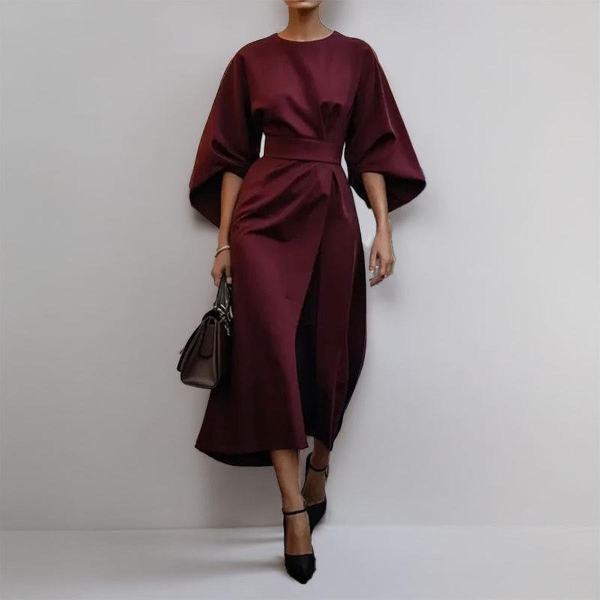 Batwing-Sleeve Maxi Dress by Eleanor Vale