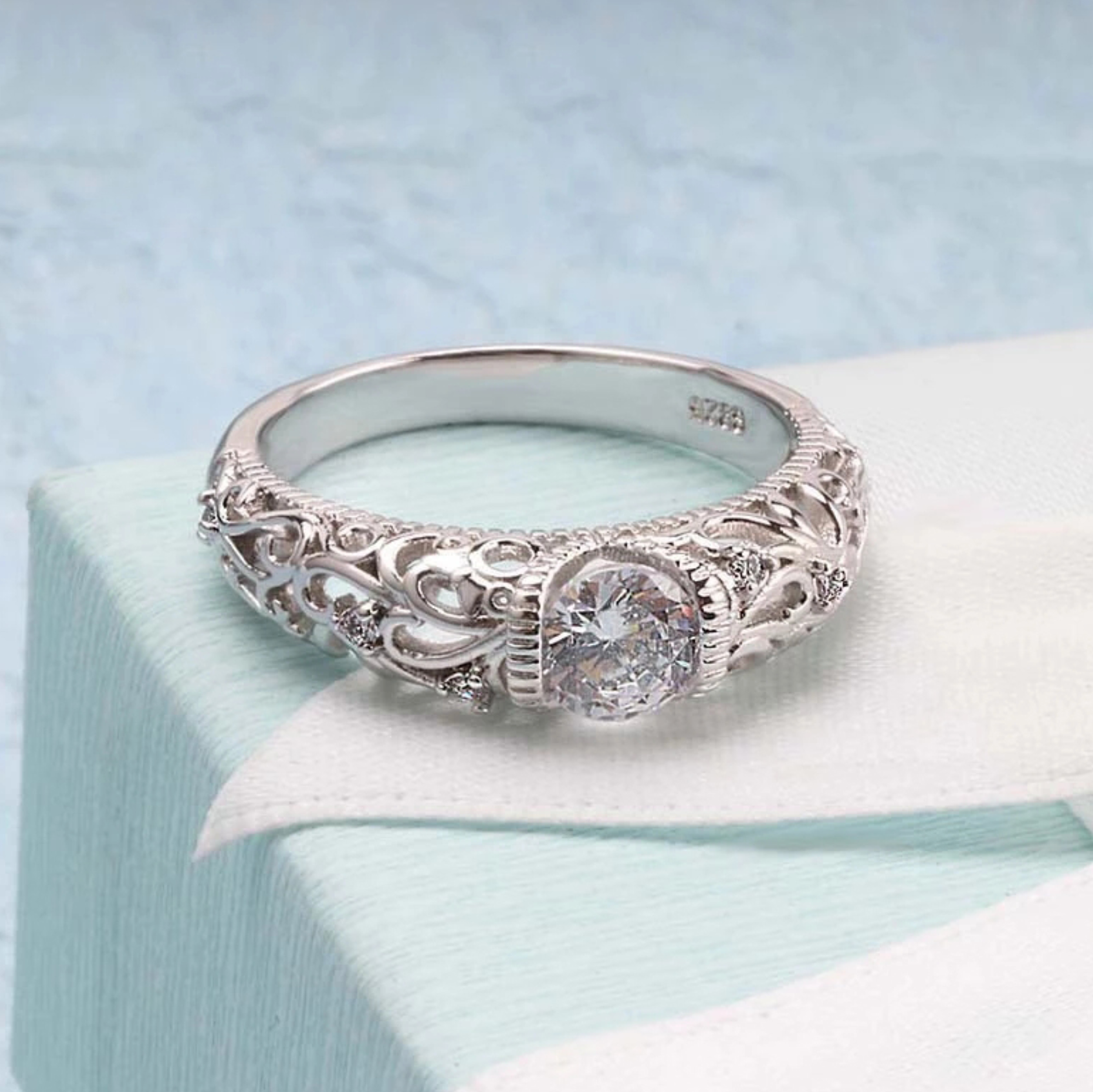 Filigree-Solitaire Ring by Eleanor Vale