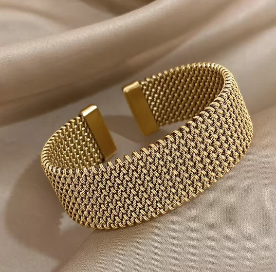 Mesh-Cuff Bracelet by Eleanor Vale
