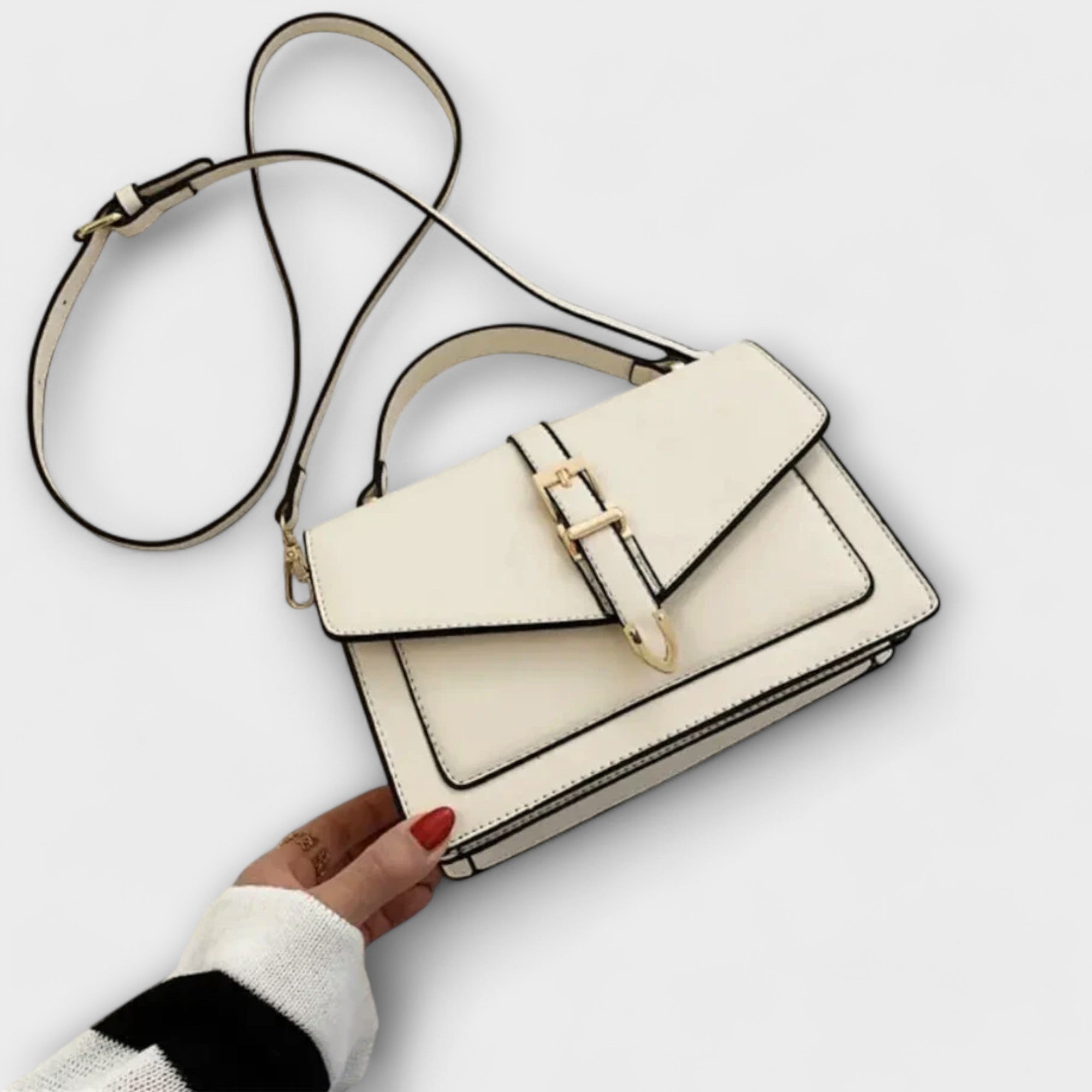 Buckle-Flap Shoulder Bag by Eleanor Vale