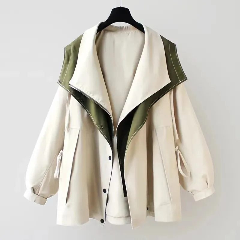 Drawstring-Cuff Windbreaker by Eleanor Vale
