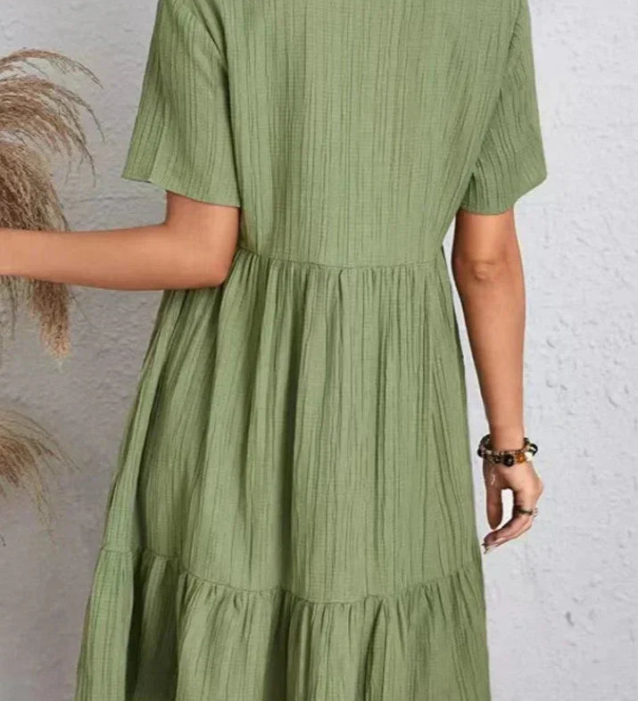 Sage-Crinkle Dress by Eleanor Vale