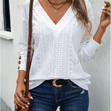 Eyelet-V Top by Eleanor Vale