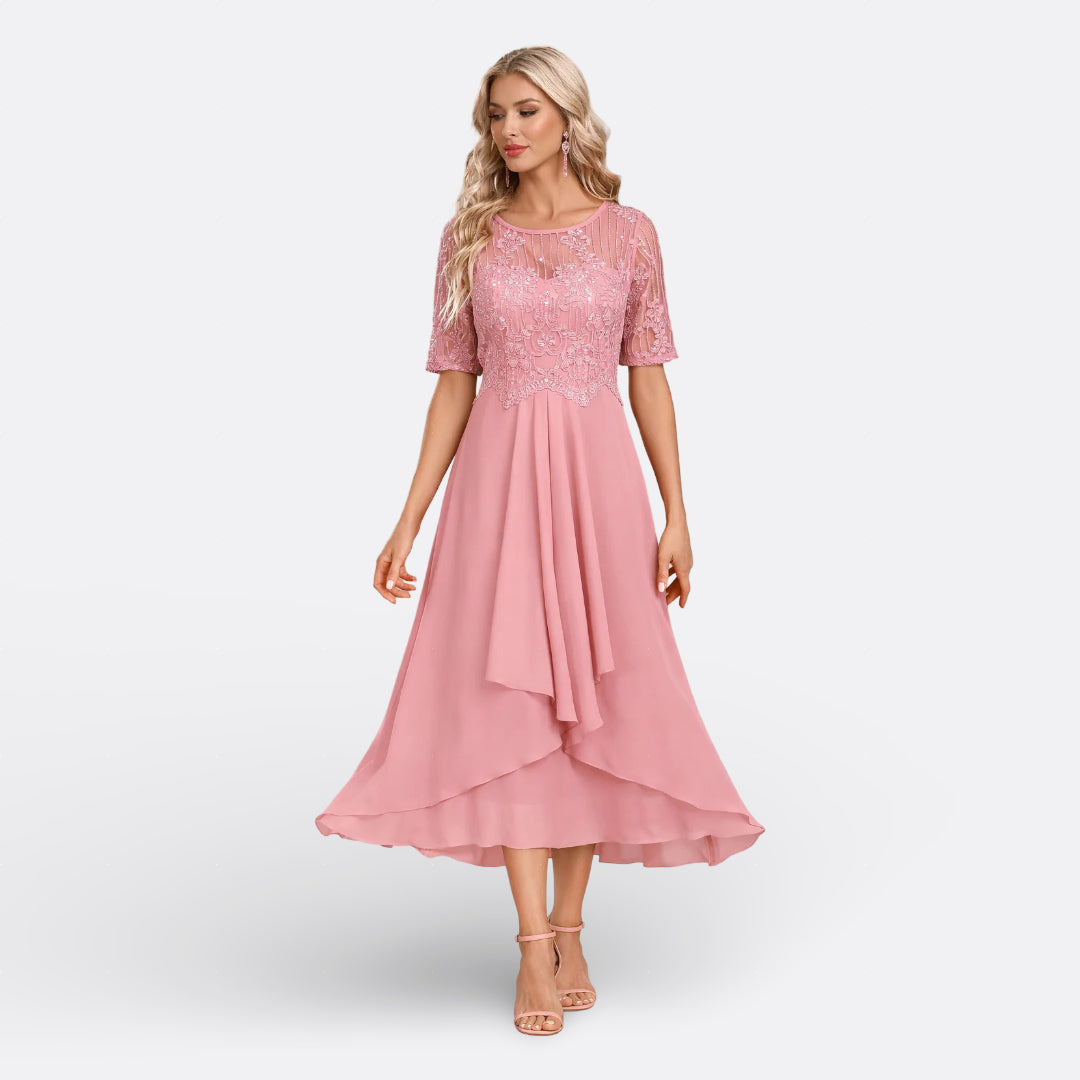 Shimmer-Lace Dress by Eleanor Vale