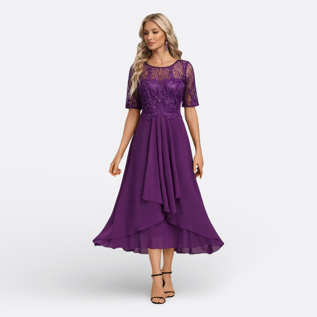 Shimmer-Lace Dress by Eleanor Vale