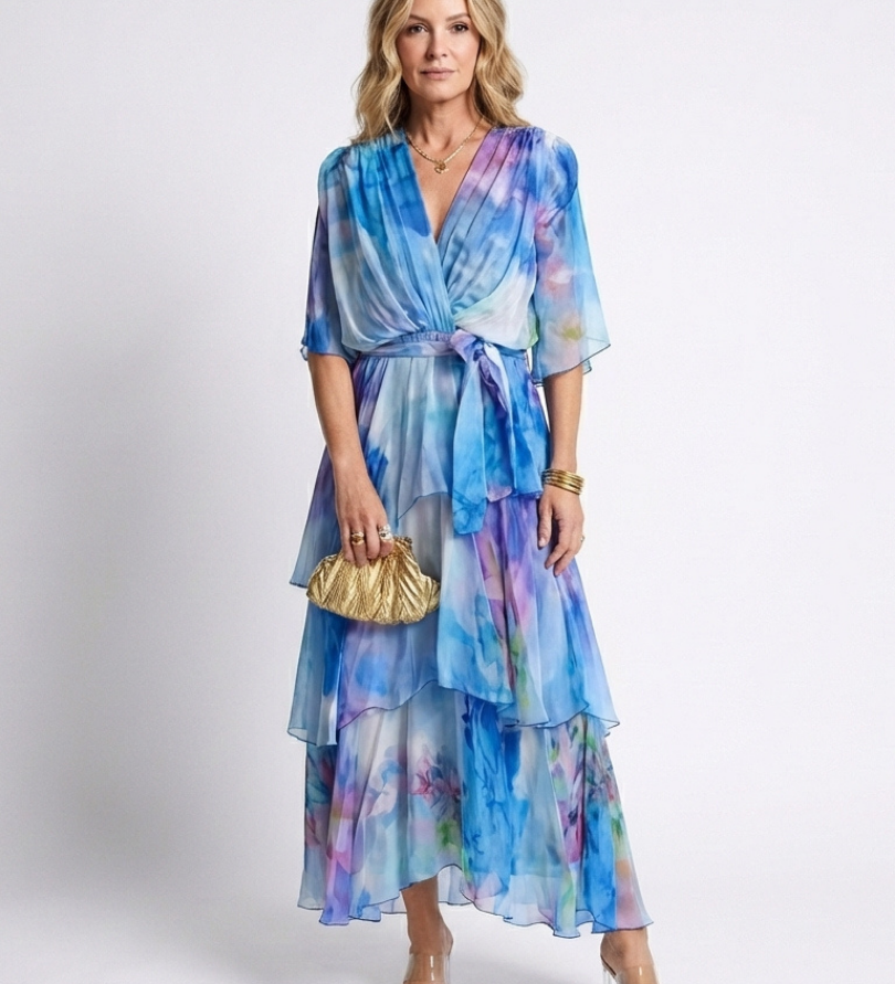 Lagoon-Tier Maxi Dress by Eleanor Vale