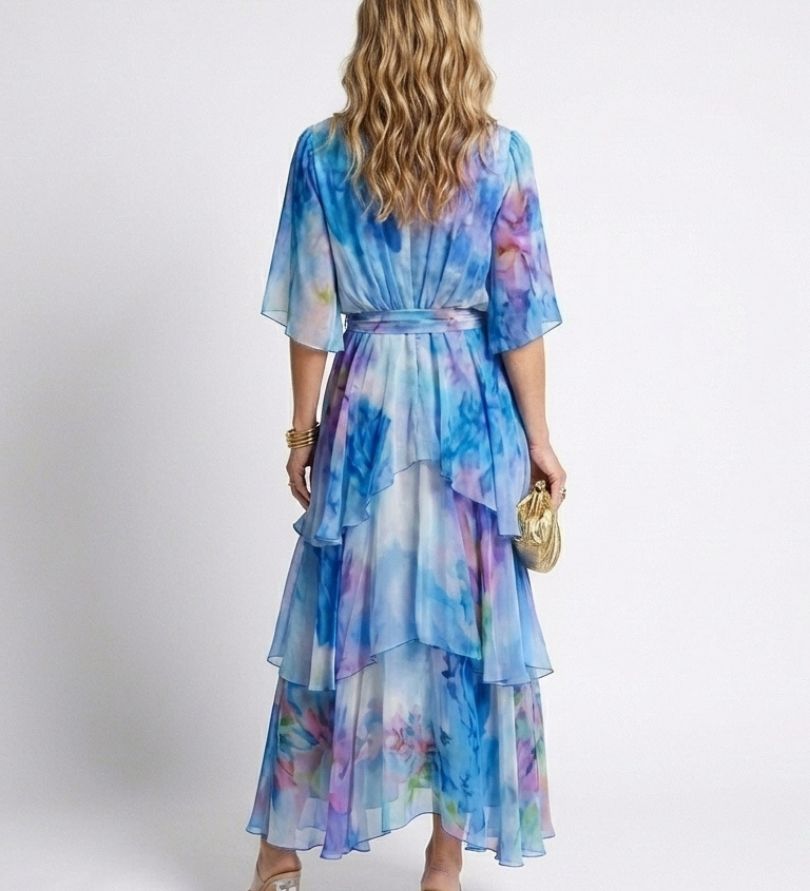 Lagoon-Tier Maxi Dress by Eleanor Vale