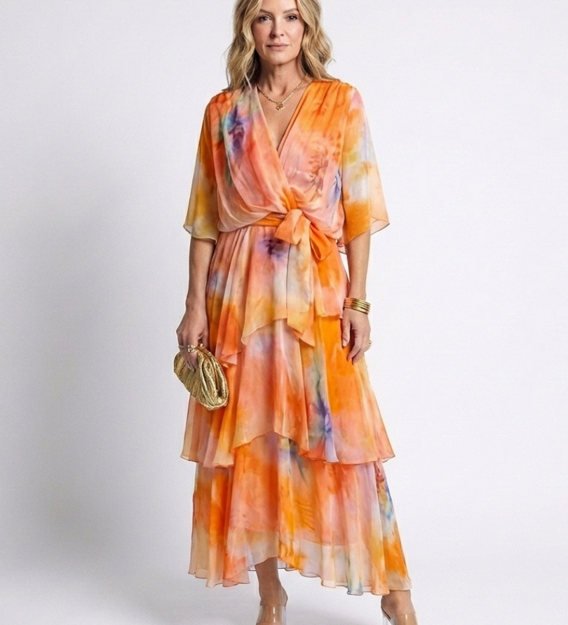 Lagoon-Tier Maxi Dress by Eleanor Vale