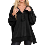 Button-Collar Sweatshirt by Eleanor Vale