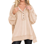 Button-Collar Sweatshirt by Eleanor Vale