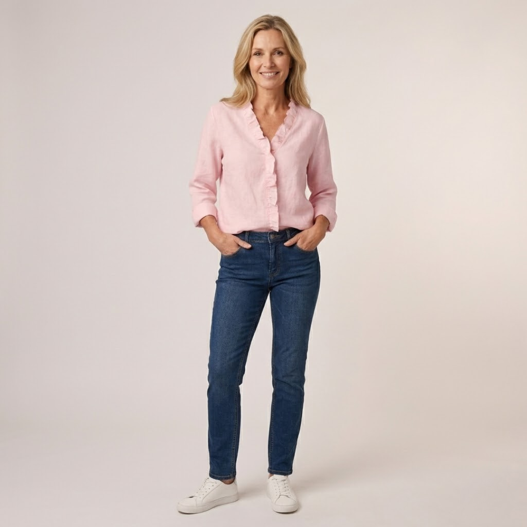 Ruffle-Trim Blouse by Eleanor Vale