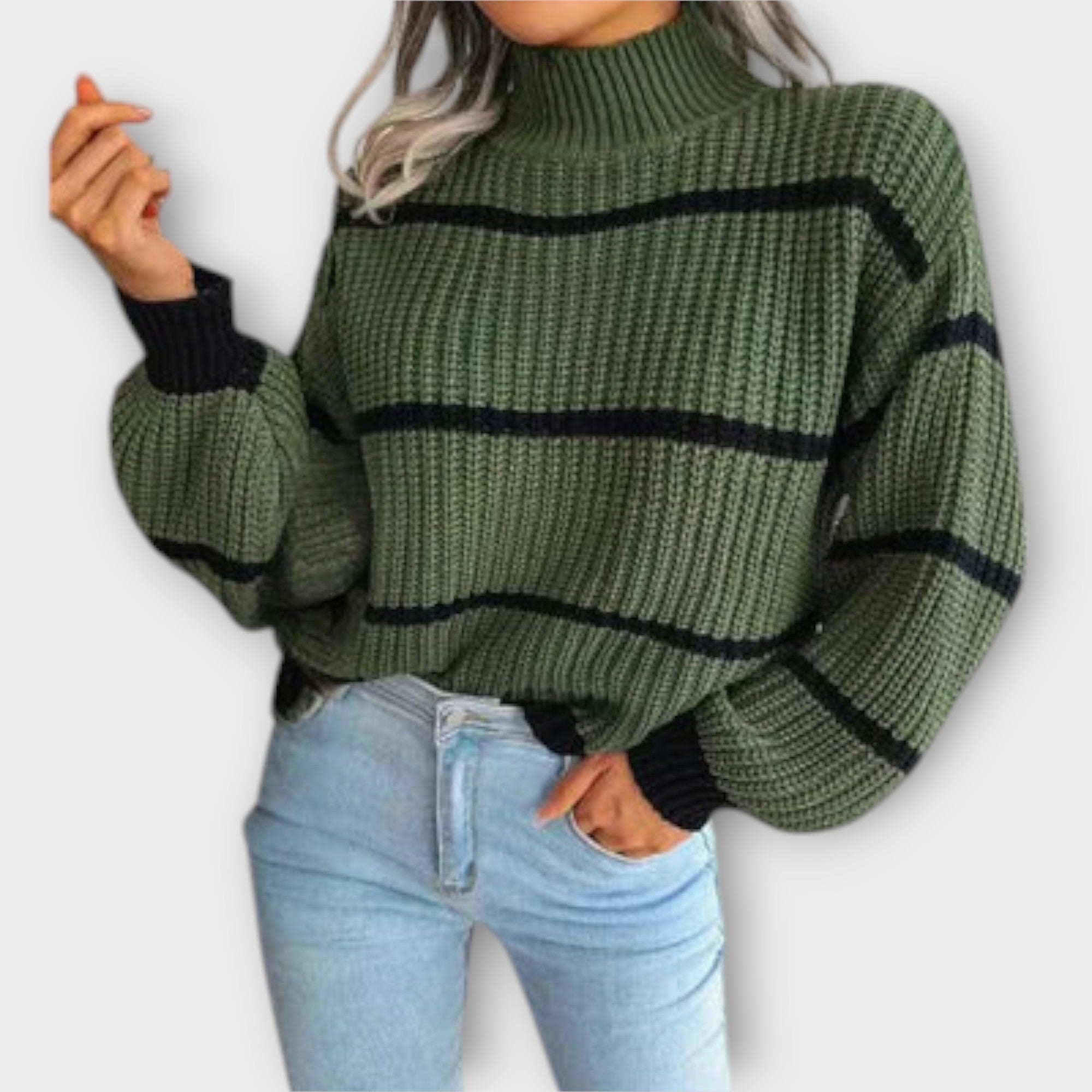 Fisherman-Rib Turtleneck Jumper by Eleanor Vale