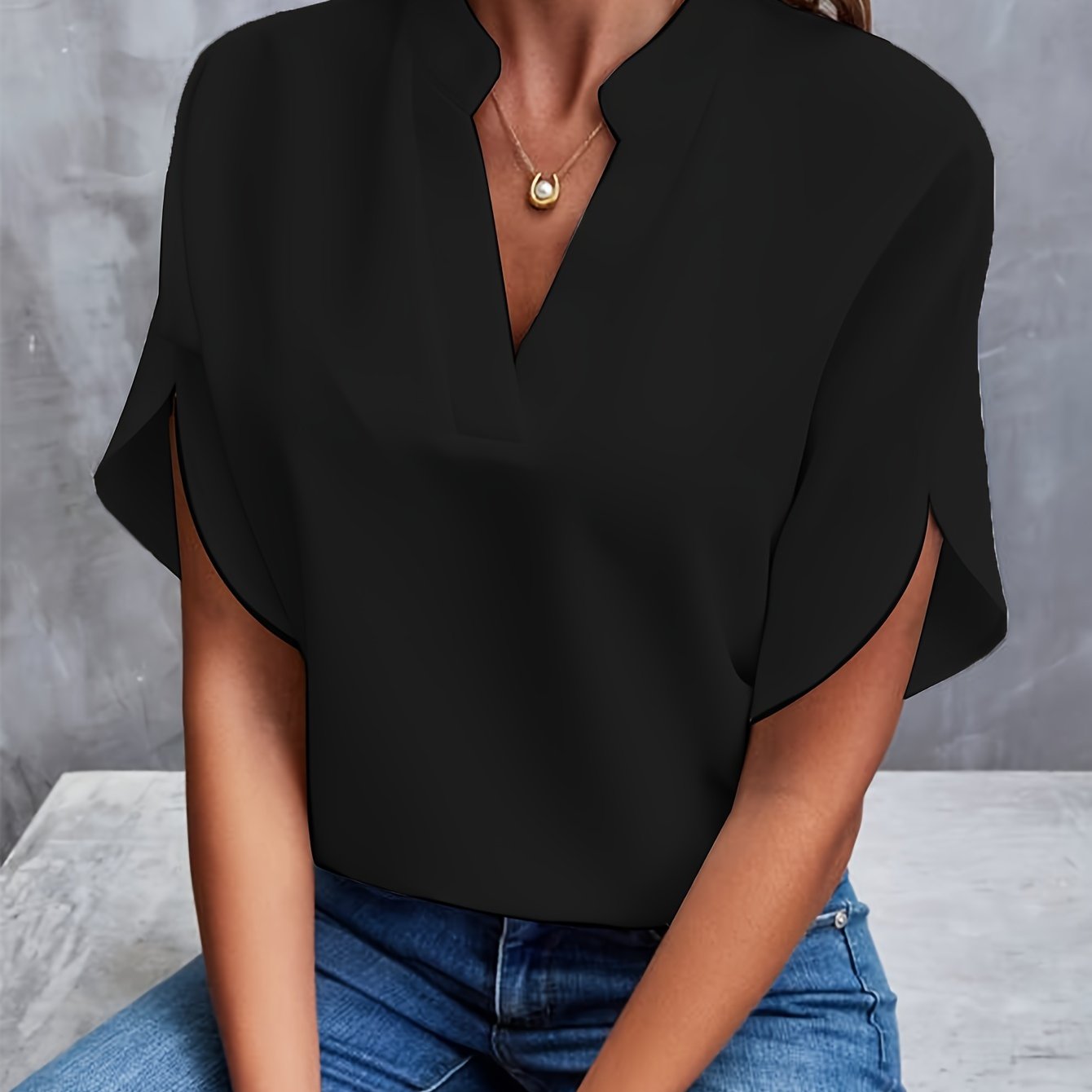 Cutout-Sleeve Blouse by Eleanor Vale