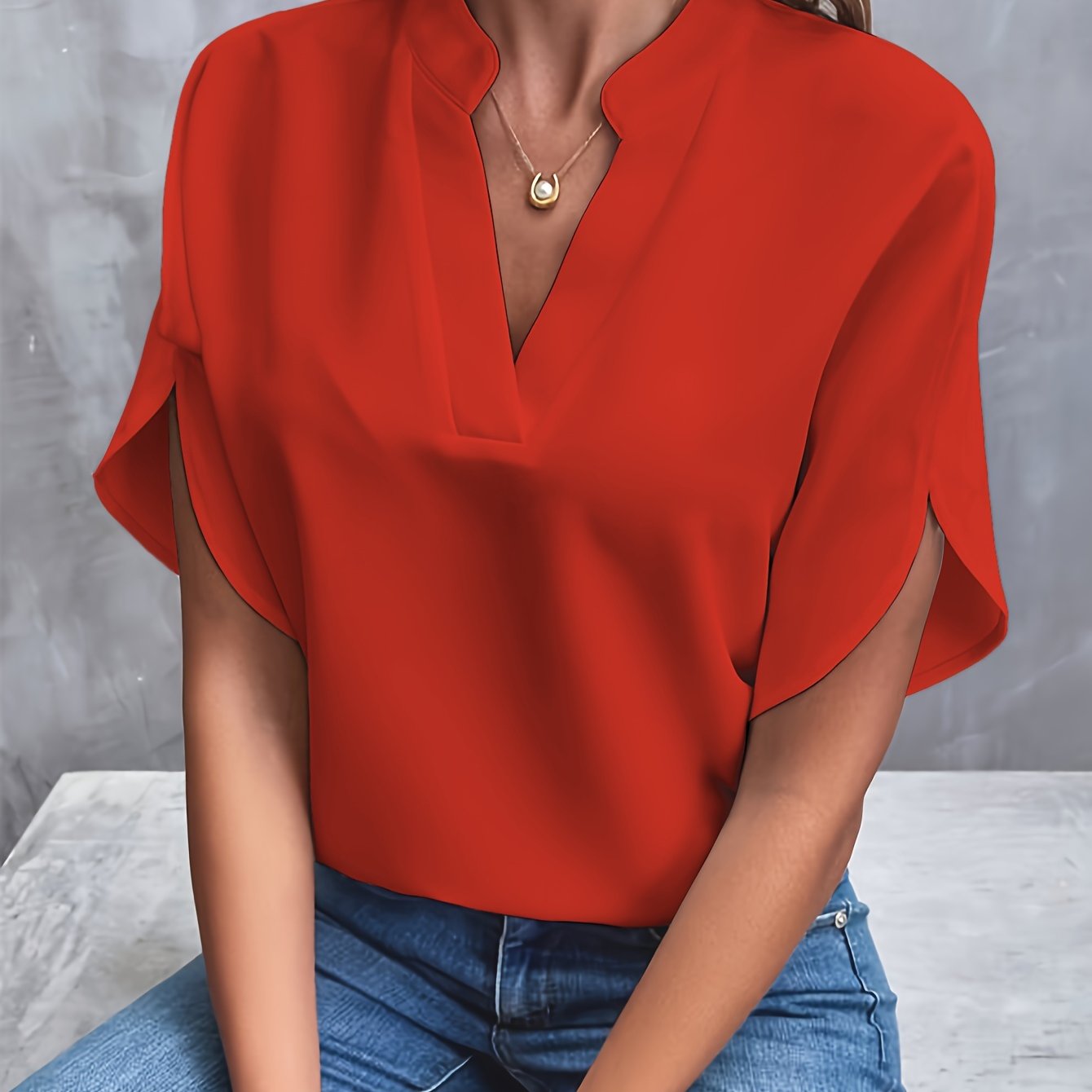 Cutout-Sleeve Blouse by Eleanor Vale