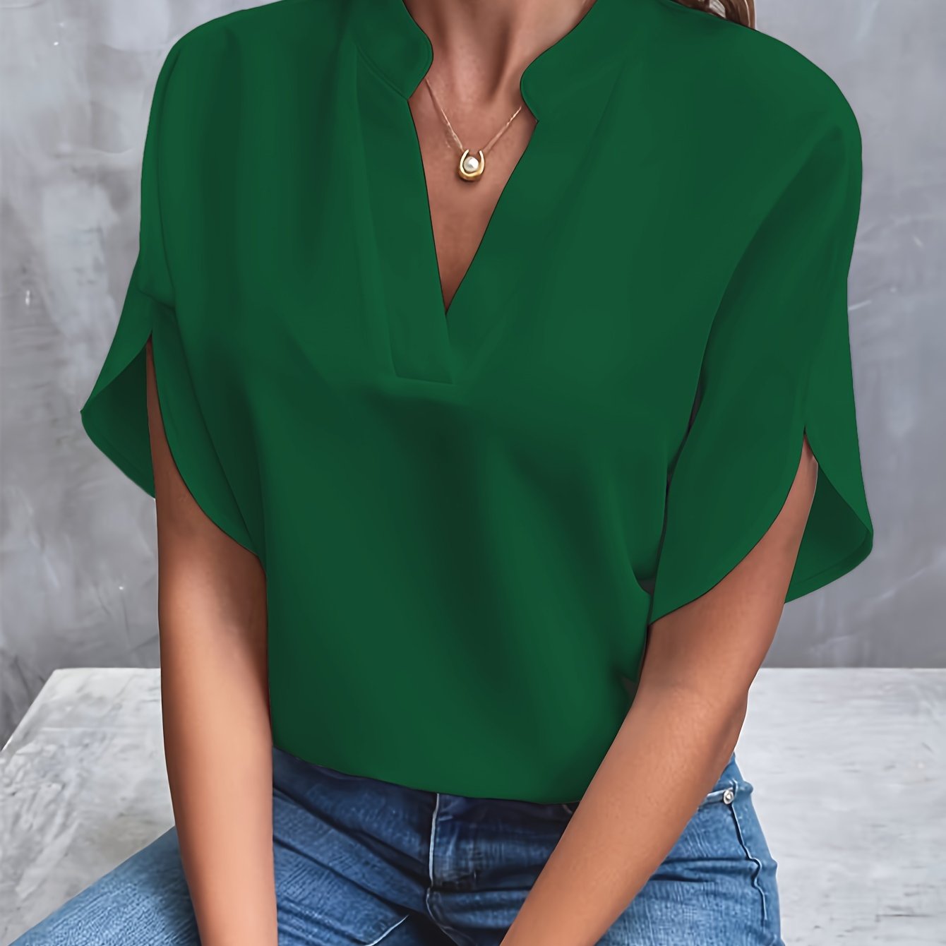 Cutout-Sleeve Blouse by Eleanor Vale