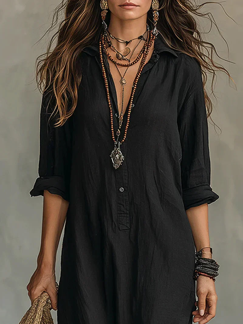 Button-Placket Maxi Dress by Eleanor Vale