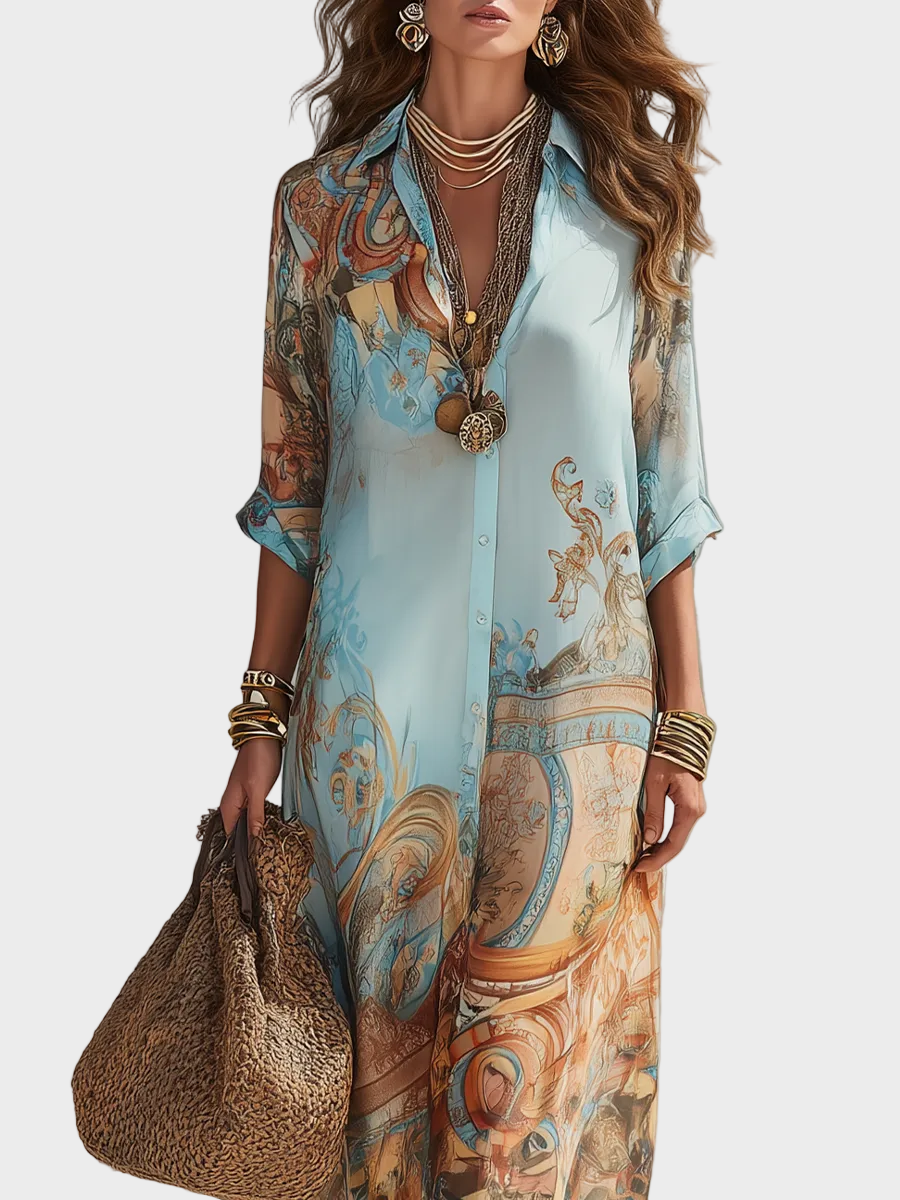 Button-Through Maxi Dress by Eleanor Vale