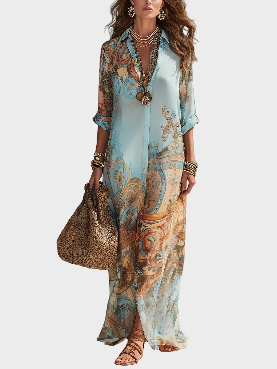 Button-Through Maxi Dress by Eleanor Vale